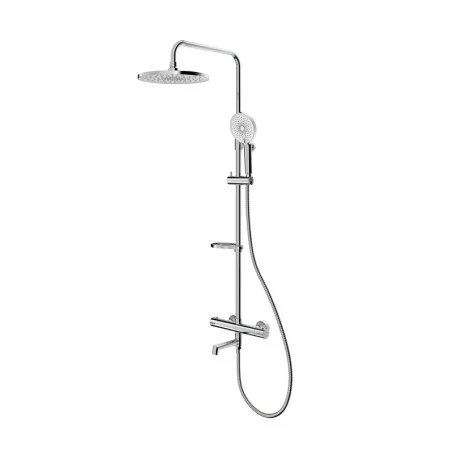 Смеситель термостат. для ванны со стойкой и тропической лейкой, глянц хром, Ideal Spa, ILSSBTHM06