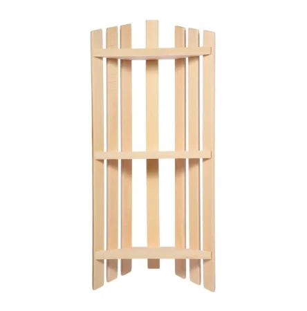 Полка угловая трехъярусная 76х33х11см липа Банные штучки 03325