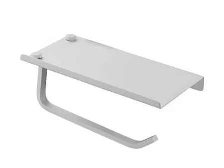 Держатель д/туалетной бумаги без крышки с полкой белый HB330-8 (Haiba) *1