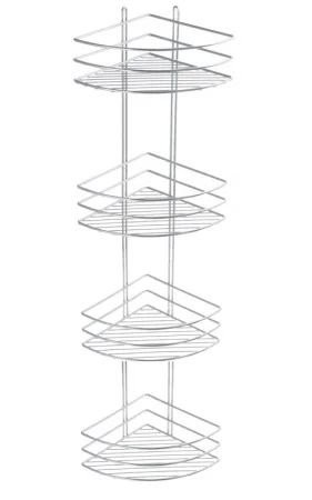 Полка угловая 4-яр Proffero овал хром 20х20х75,5см П0001903