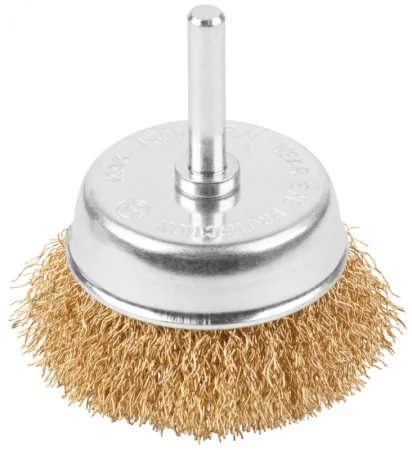 Щетка для дрели 0,3х65мм латун. витая проволока, чаша, блистер Cutop Profi 82-911 *1