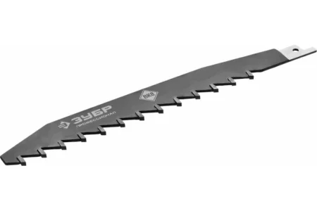 Пилка для сабельной электроножовки по легкому бетону 1,5х165х215мм 13Т с тв. зубьями Зубр Профессион