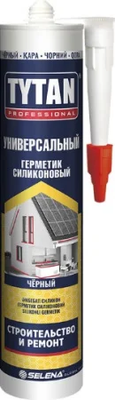 Герметик силиконовый универсальный Professional черный 280мл 59390/82602 (Tytan)