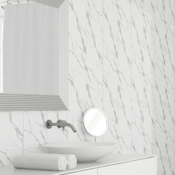 Панель ПВХ Stella Light Slim Мрамор Крестолла 671 2600х250х5