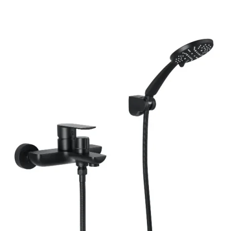 Смеситель д/ванны одноруч. "Moon" черный короткий излив AV3531 (Avrora) *1