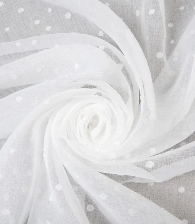Тюль Спот 500*260 с утяжелителем белый ГП