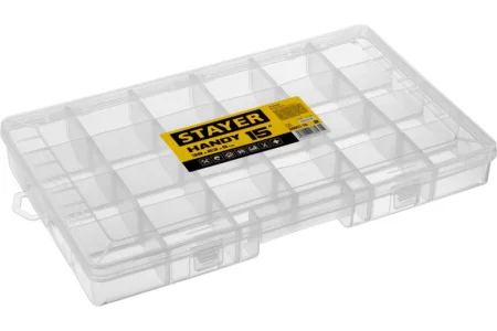 Органайзер пластиковый Handy-15 380x230x50мм, 15" с 18 ячейками Stayer 38051-15 *1